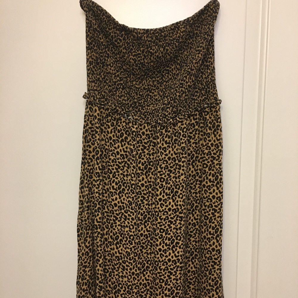 Leopard print maxi dress, size small